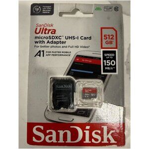 SanDisk Ultra 512GB MicroSDXC Memory Card with Adapter A1 Class 10